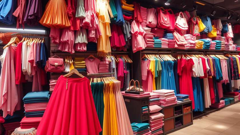 The color effect in visual merchandising design